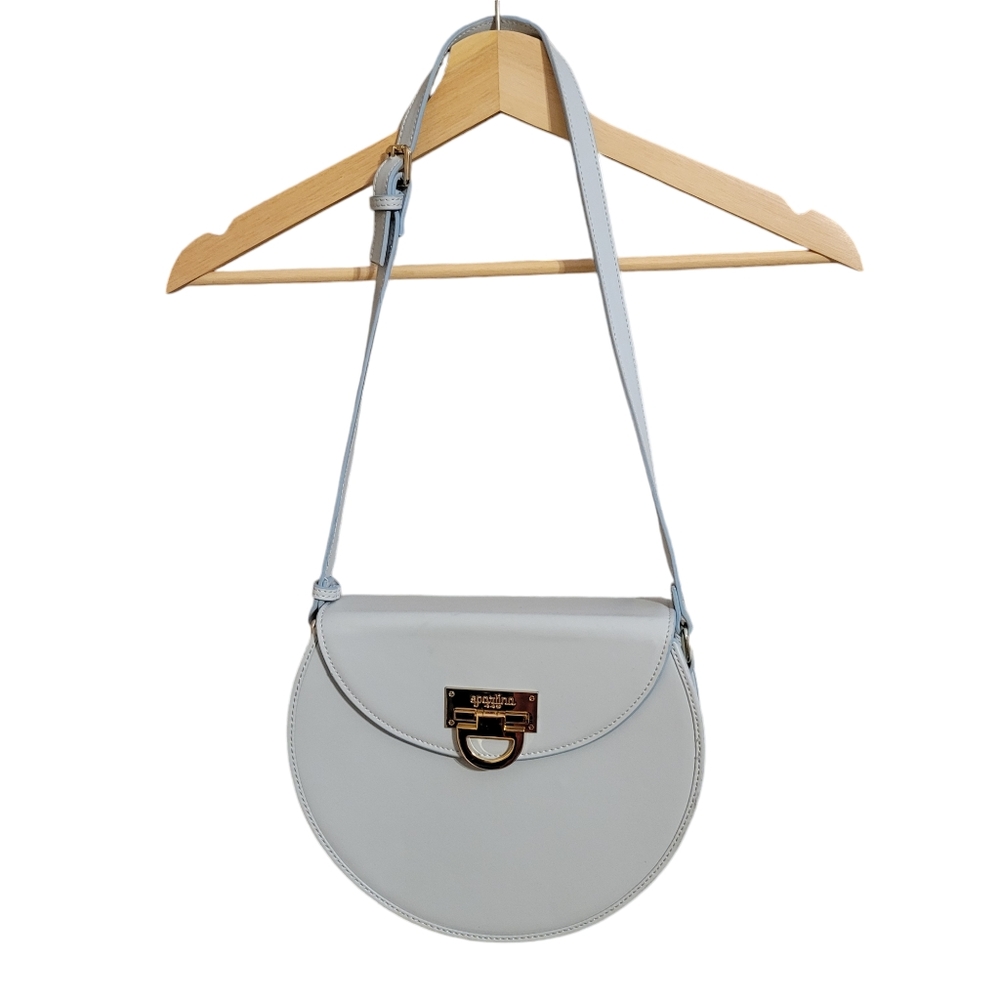 Spartina Blue Leather Saddle Bag Crossbody Purse